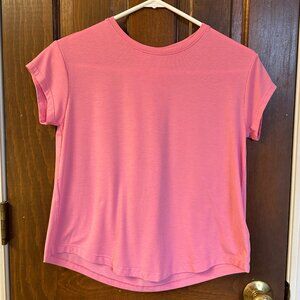 Athleta Girl With Ease Tee Size 12 Pink
